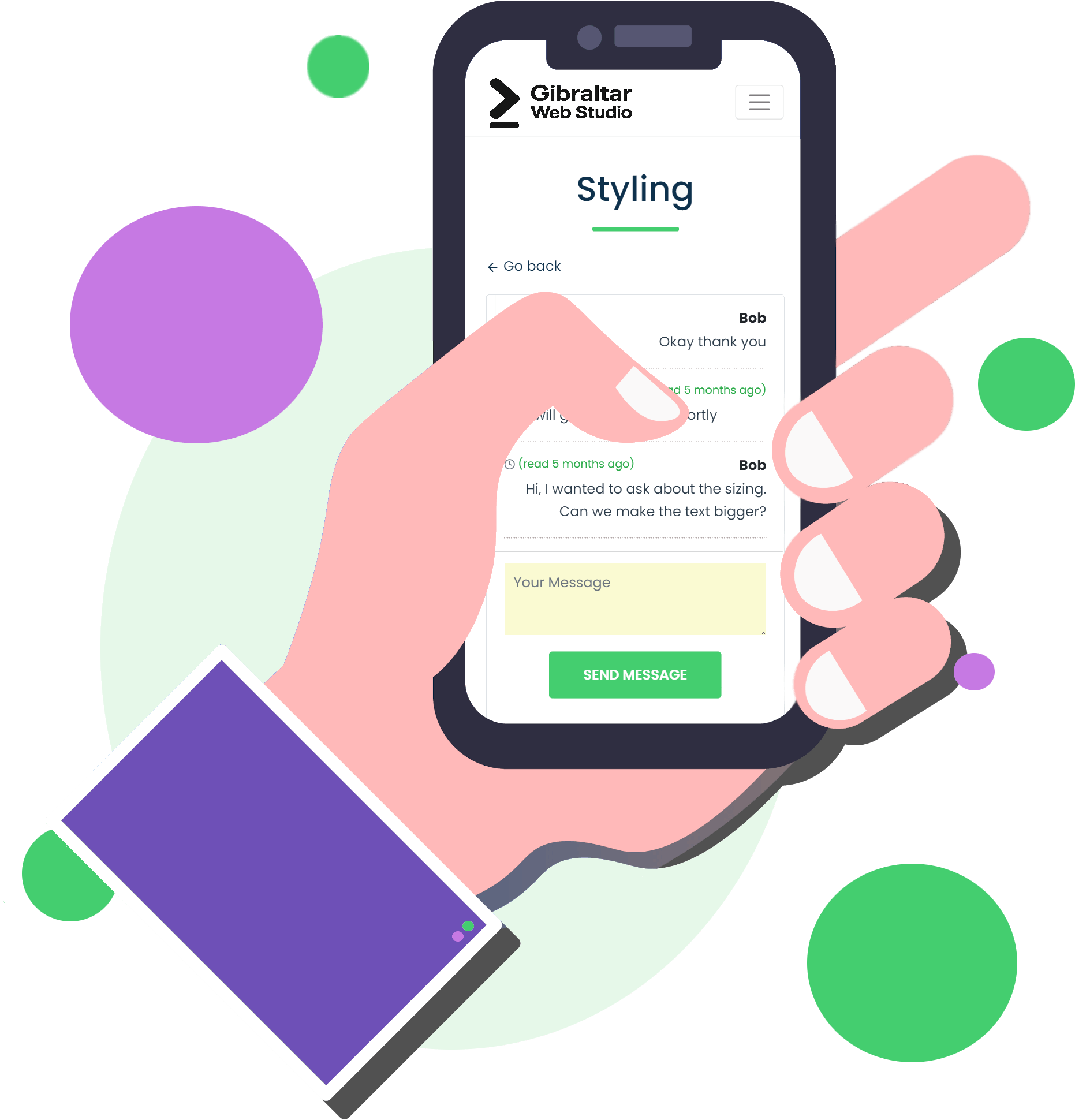 Web design Gibraltar support inquiry preview